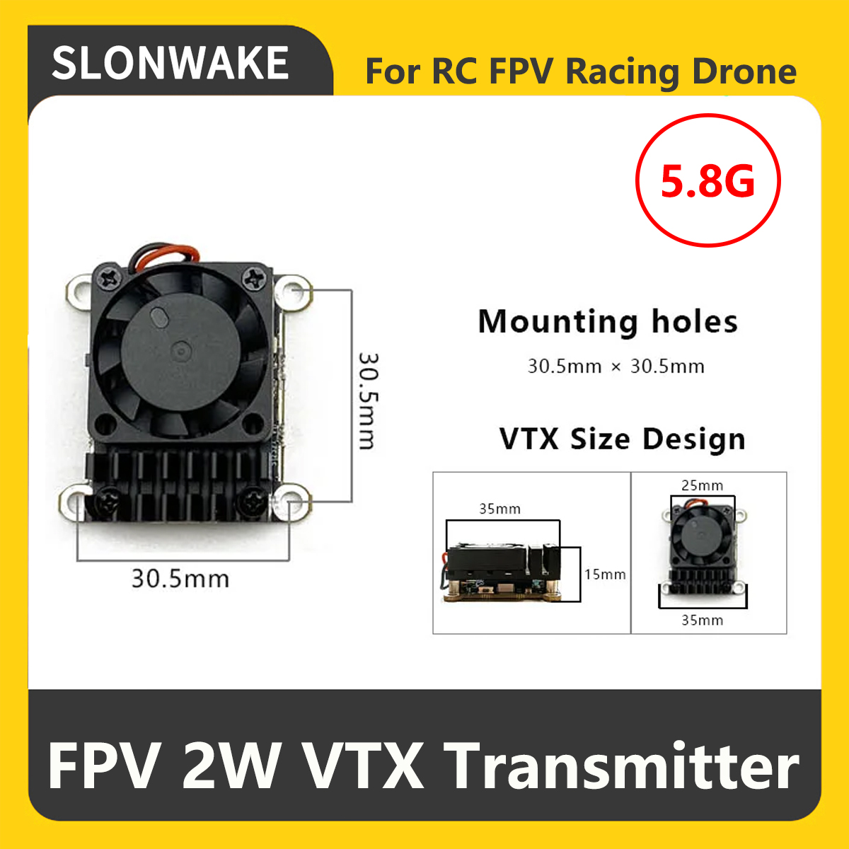 SLONWAKE 5.8G 2000мВт FPV VTX  – обзор и цена Fpv Drone Camera